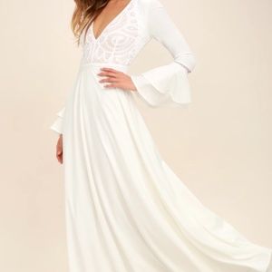 Lulus lace White Lace Maxi Dress
